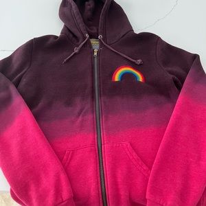 Aviator Nation sweatshirt Adult XS. Rainbow series. Burgundy/red combo.
